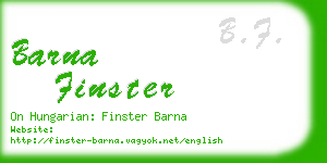 barna finster business card